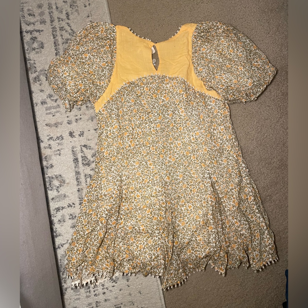 Free People 🌼🌼 Bali Coral Floral print mini dress NWT - Picture 4 of 15